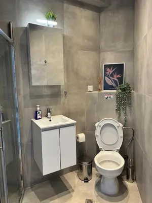 a bathroom with a toilet and a sink at Ikarus in Athens