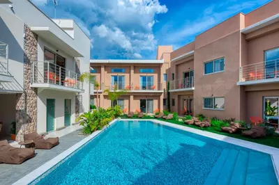 an image of a swimming pool in a villa at Saronis Suites in Saronida