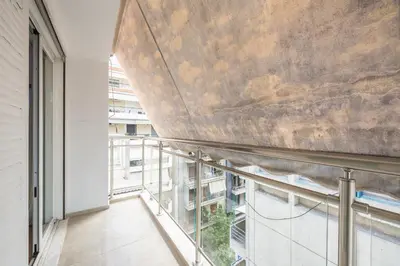 a view from the balcony of a building at Athens Del Sol Suite in Athens
