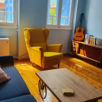 Yellow and blue relax house