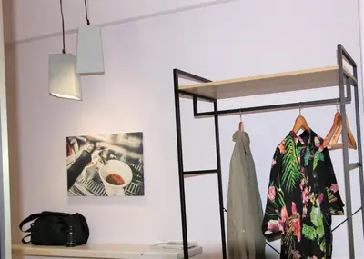a room with a shelf and a shirt on it at Aiolos Apartments Ermou 64 Monastiraki Plaka Junior Suite in Athens