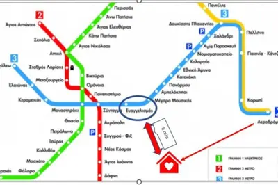 a map of the mumbai subway at Newly renovated-City Center Apartment in Athens
