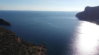 an aerial view of a large body of water at Endless Seaview in Porto Rafti