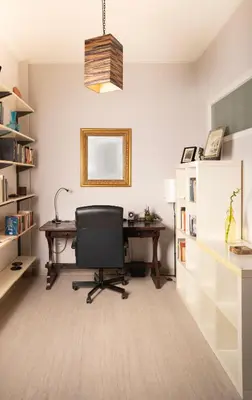 an office with a desk and a chair at Angel Apartment in Athens
