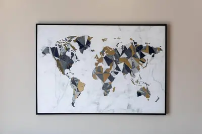 a map of the world with snow at Acropolis lux view penthouse in Athens