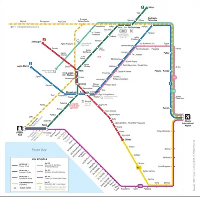 a map of the los angeles subway at Acropolis Terrace View Apartment in Athens