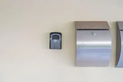 a cell phone sticking out of a wall at Boutique10 Luxury Apartment in Athens