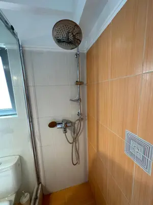 a bathroom with a shower and a toilet at Elegant Escapes 4 in Athens