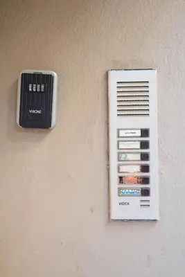 a air conditioner on the side of a wall at 3C’s Athens South @Delta: SNFCC / Faliro Seaview Penthouse in Athens