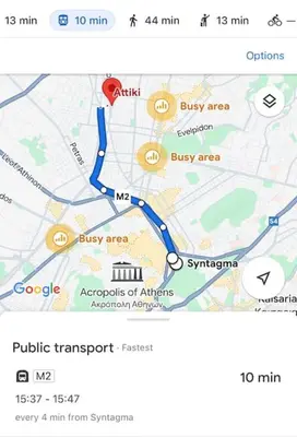 a screenshot of a google maps page with a map at Modern and Cozy apartment in the heart of Athens in Athens