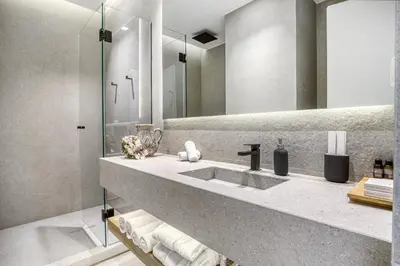 a bathroom with a sink and a mirror at Nsplace in Athens