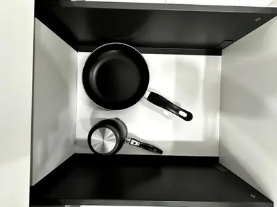 a frying pan and a mirror on a counter at Beautiful Apartment For Two VIPGreece in Athens