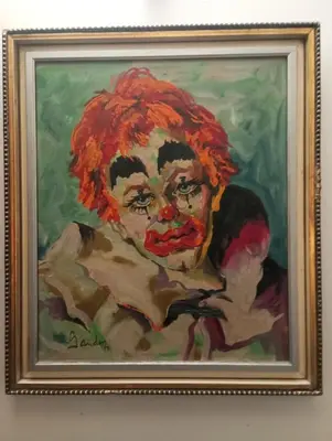 a painting of a woman with red hair at Κατερινα in Athens