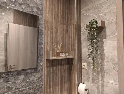 a bathroom with a toilet paper dispenser and a plant at Mint Luxury Residence in Spáta