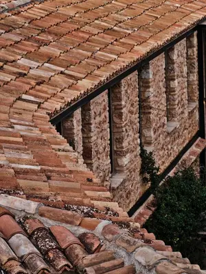 an overhead view of an old brick building at Not Boutique Hotel in Athens