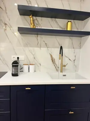 a kitchen with a sink and a counter top at White House Vouliagmeni 3-Free Parking ,Near the Sea in Athens