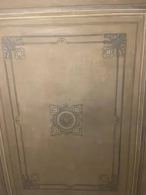 a metal door with a design on it at Magnificent Athens Apartment 1 Bedroom Apartment Aldoron City View in Athens