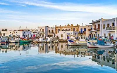 a group of boats are docked in a harbor at Magnificent Athens Villa 1 Bedroom Villa Aizen Garden View in Athens