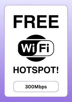 a sign with the free wifi hotspot on it at Luxury & Spacious Apartment in Athens in Athens