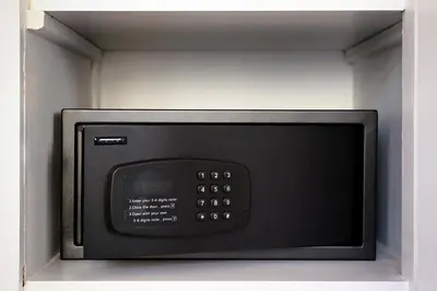 a small microwave oven in a wall at Artemonos Loft Acropolis View in Athens