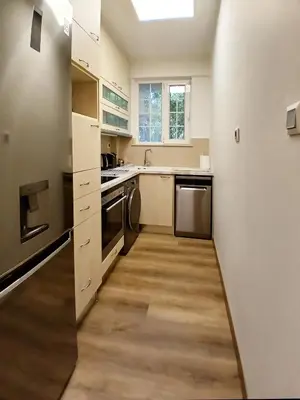 a kitchen with a sink and a dishwasher at Aelia Luxury Properties - Executive Apartment in Athens