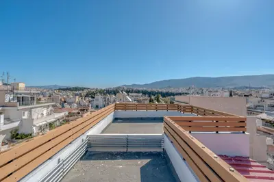 a view from the roof of a building at Luxury Penthouse Maisonette Nearby Acropolis in Athens