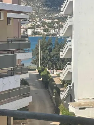 a view from the balcony of an apartment building at Seaside Argo apartment in Porto Rafti