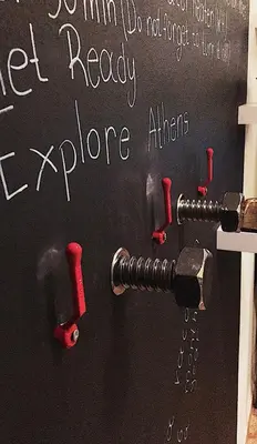 a sign on a wall with a bathroom tap at Cosy Central Apartment in Plaka in Athens