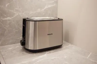 a toaster sitting on top of a counter at J&B Apartment in Athens