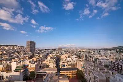 a view of a city with buildings at President Hotel Athens in Athens