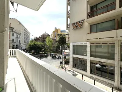 a view from the balcony of a building at CAS Athens Center Apartments in Athens