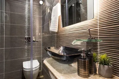 a bathroom with a sink and a toilet at A comfortable small studio nearby Acropolis 4 in Athens