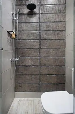 a bathroom with a shower with a toilet in it at A comfortable small studio nearby Acropolis 201 in Athens