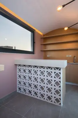 a kitchen with a wine cellar with a window at Unforgettable holidays two steps from Acropolis 3 in Athens