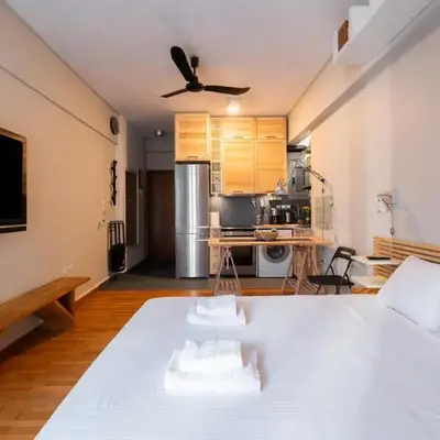 Stylish City Studio 8' From 3 Metro Lines 4th Floor