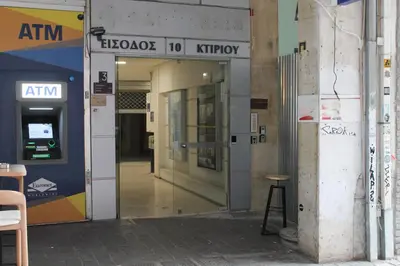 an entrance to an entrance to a building with an exit door at Syntagma Luxury Suites by CK-2 in Athens