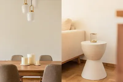a dining room with a table and a toilet at Graceful 2BR Apartment in Paleo Faliro by UPSTREET in Athens