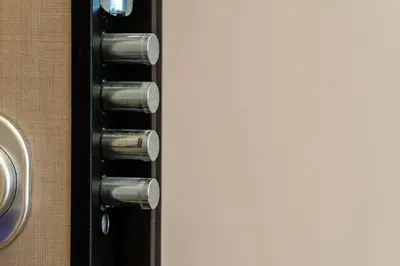 a close up of a door knob on a door at Luxurious Studio in the Heart of Athens in Athens