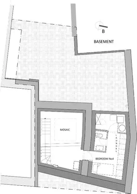 a floor plan of a building at En Plaka - Athens Elegant Estate in Athens