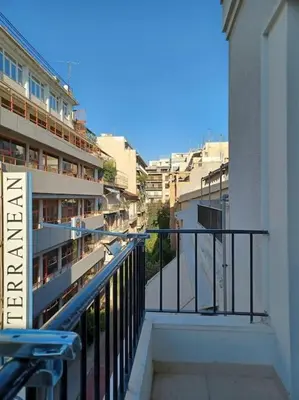 a view of a balcony of a building at City Romance in Athens