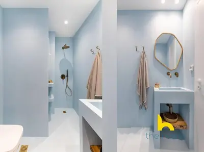 a white bathroom with a sink and a mirror at Marina View Haven - King Beds and Cosy Fireplace in Piraeus