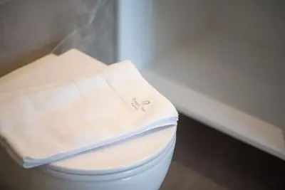 a close up of a toilet in a bathroom at Stylish Comfort Apt in Athens Centre in Athens
