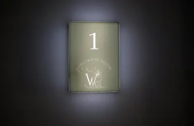 a sign with the number one on a wall at Gargaretta Suites Wildflower 1 Acropolis Museum District in Athens