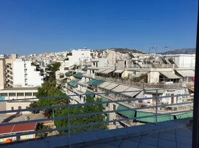 a view of a city from a building at Athens studio with a view in Athens