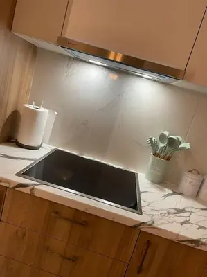 a kitchen with a counter top with a sink at Urban Utopia in Athens