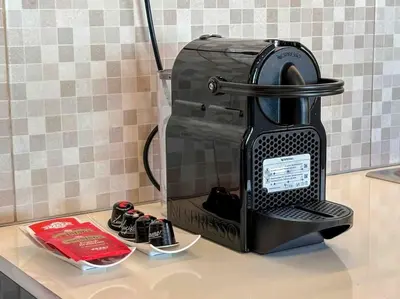 a toaster sitting on top of a counter at Light & Spacious Apartment near Glyfada Center in Athens