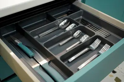a plastic drawer with utensils in it at Modern Style Suite VIPGreece in Athens