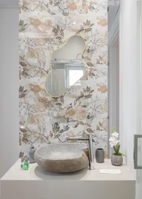 a bathroom with a sink and a mirror at Athens Golden Light Premium Residence in Athens