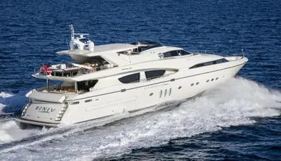 a white yacht on the water in the ocean at Luxury Yacht RINI V in Athens