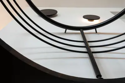 a close up of a metal spiral staircase at Zeus3 Beach Front Appartment, 2 BR, Sea View in Athens